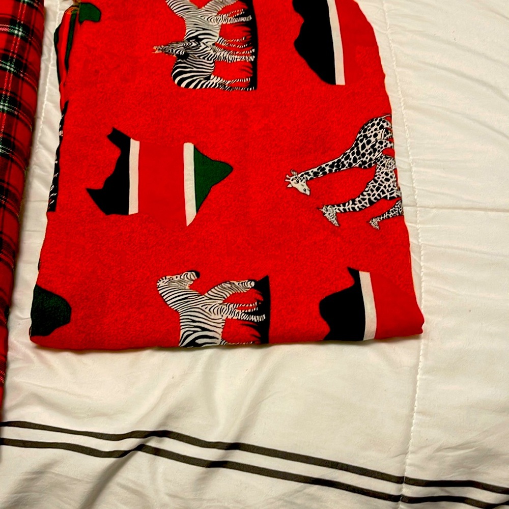 One Shoulder Red Zebra Print Dress